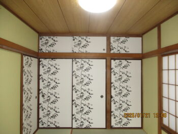 和室リフォーム モダンな柄でイメージチェンジ